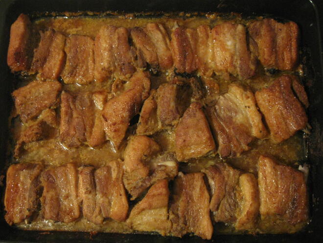 Горчичено-медени свински гърди