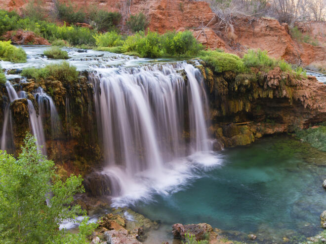 Виртуално пътуване до водопада Хавасупай в Аризона