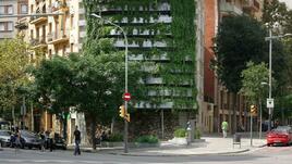 Фасада от живи растения в Барселона